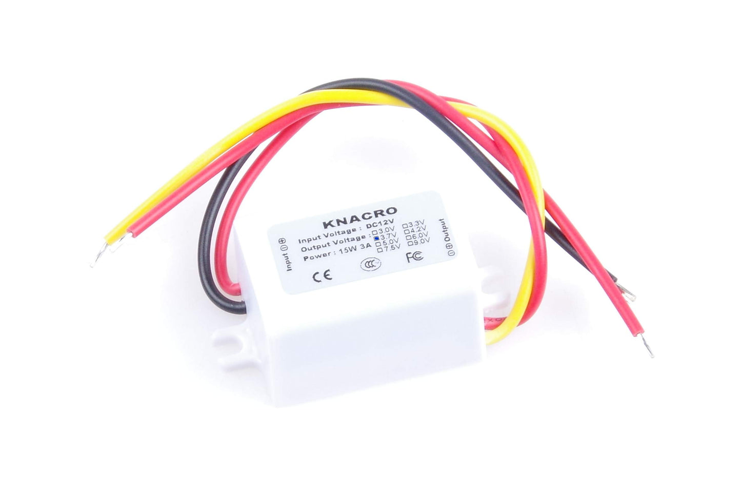 KNACRO Waterproof DC-DC 12V to 3.7V 3A 11.1W Step-Down Power Supply Module Car Power Converter Module Synchronous Buck Over-Temperature Over-Current…