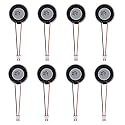 JUZITAO 8Pcs 8 Ohm 1W Speaker 8ohm Round 28mm Loud Speakers Compatible with Small Loudspeaker Audio MP3 MP4 Player Speaker 2Pin - Black