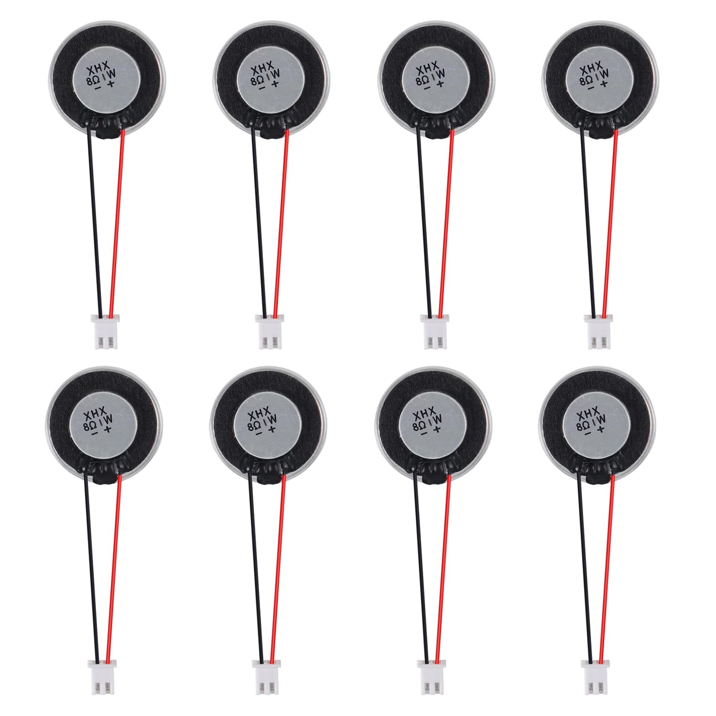 JUZITAO 8Pcs 8 Ohm 1W Speaker 8ohm Round 28mm Loud Speakers Compatible with Small Loudspeaker Audio MP3 MP4 Player Speaker 2Pin - Black