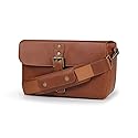 MegaGear MG1525 Leather Camera Messenger Bag for Mirrorless, Instant and DSLR Cameras - Light Brown, Compact,LightBrown