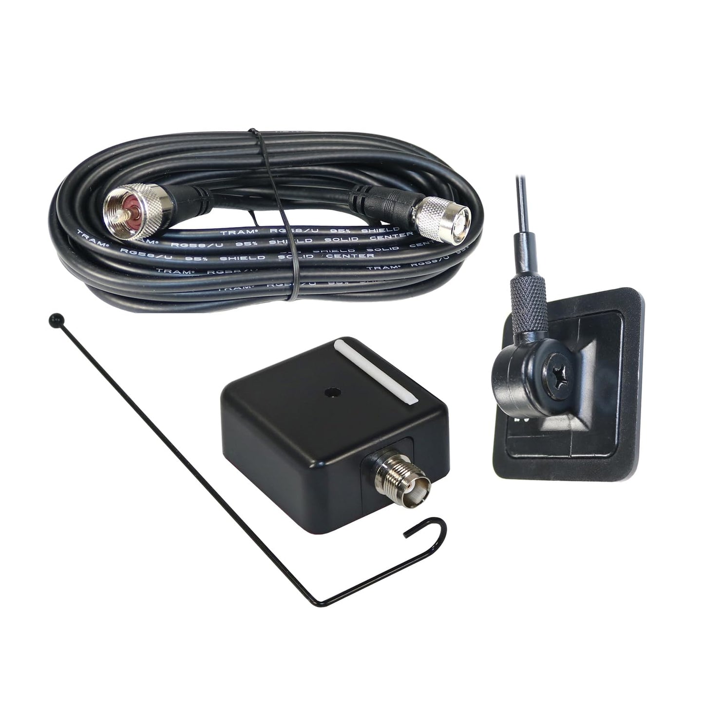 Tram 1192 50-Watt Pretuned Dual-Band 150 MHz to 154 MHz VHF/450 MHz to 470 MHz UHF Amateur Radio Antenna Kit with Glass Mount and Cable