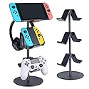 KELJUN Controller Stand 3 Tier,Headphone Holder, Multi Adjustable Game Controller Headset Hanger for All Universal Gaming PC Accessories, Xbox PS4 PS5