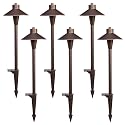 Landscape Path Lights 6 Pack, Low Voltage Pathway Lights Compatible with Transformer, 3CCT Adjustable LED, Premium 12V 24V DC ORB Landscape Path