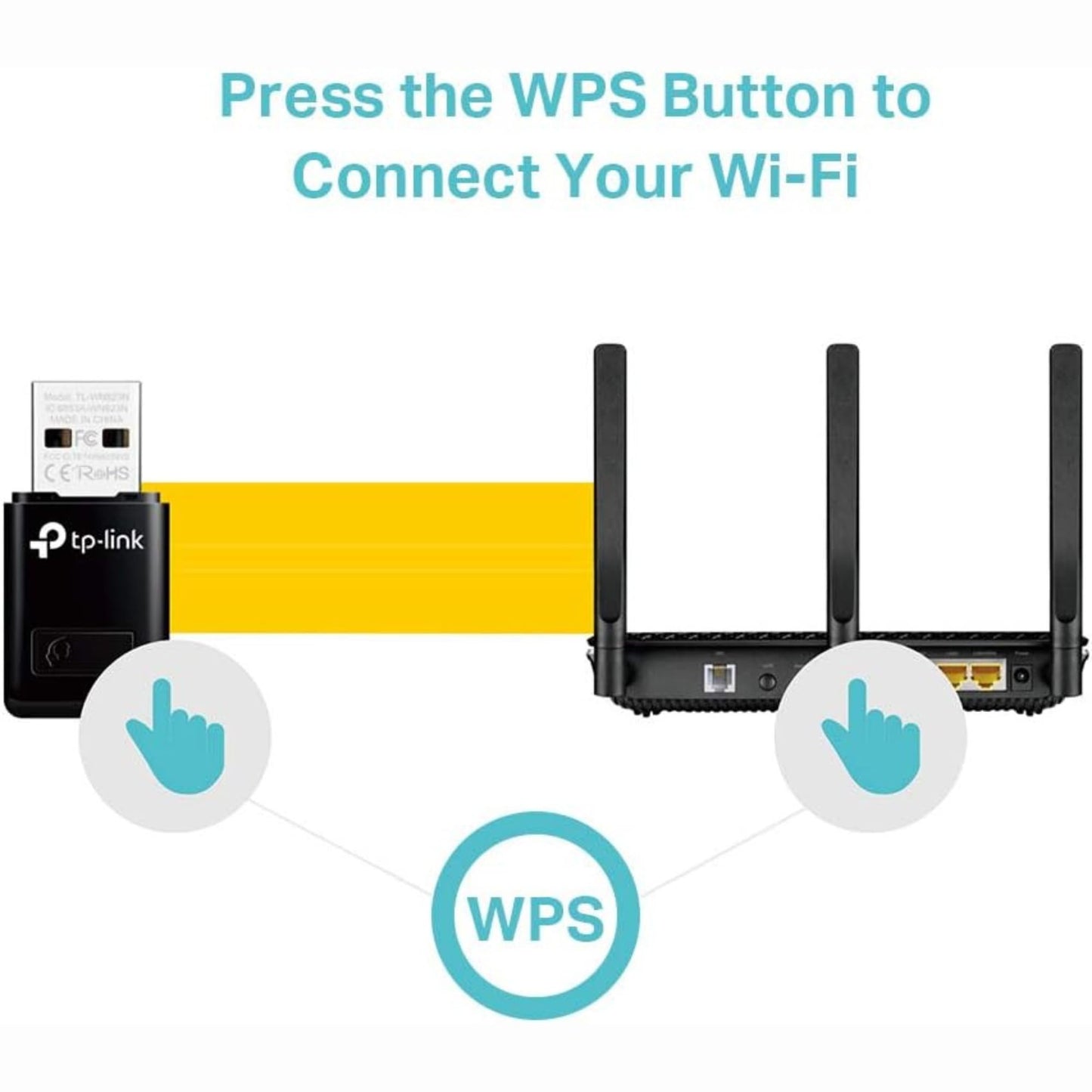 TP-Link TL-WN823N N300 Mini USB Wireless WiFi Network Adapter for pc, Ideal for Raspberry Pi