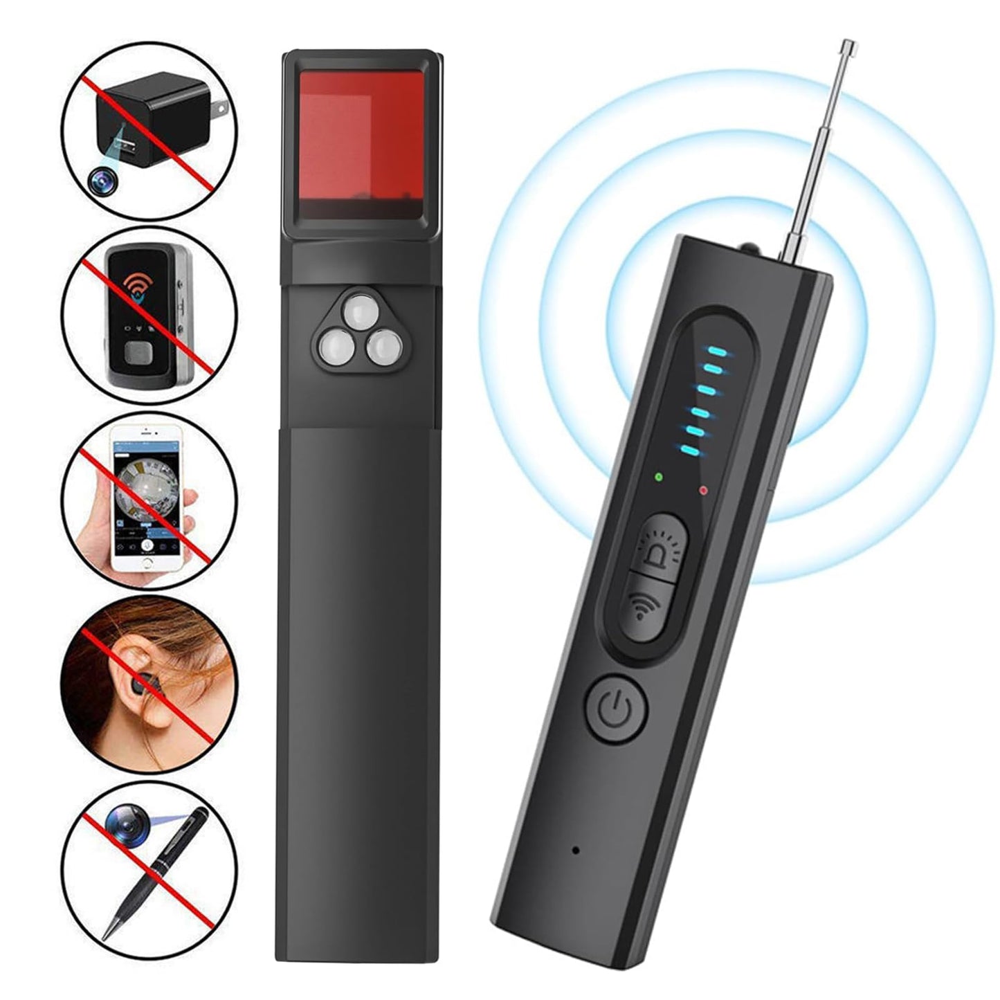 Hidden Camera Detectors for Travel, Wireless Signal Scanner for Travel, Hidden Device GPS Detector Bug Detector, Bug Detector Electronic Sweeper, RF