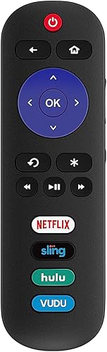 Genuine OEM Replacement TCL Roku TV Remote Control (06-IRPT20-URC280J) URC280J 21001-000012 with Netflix/Hulu/Apple TV/Disney+ Keys