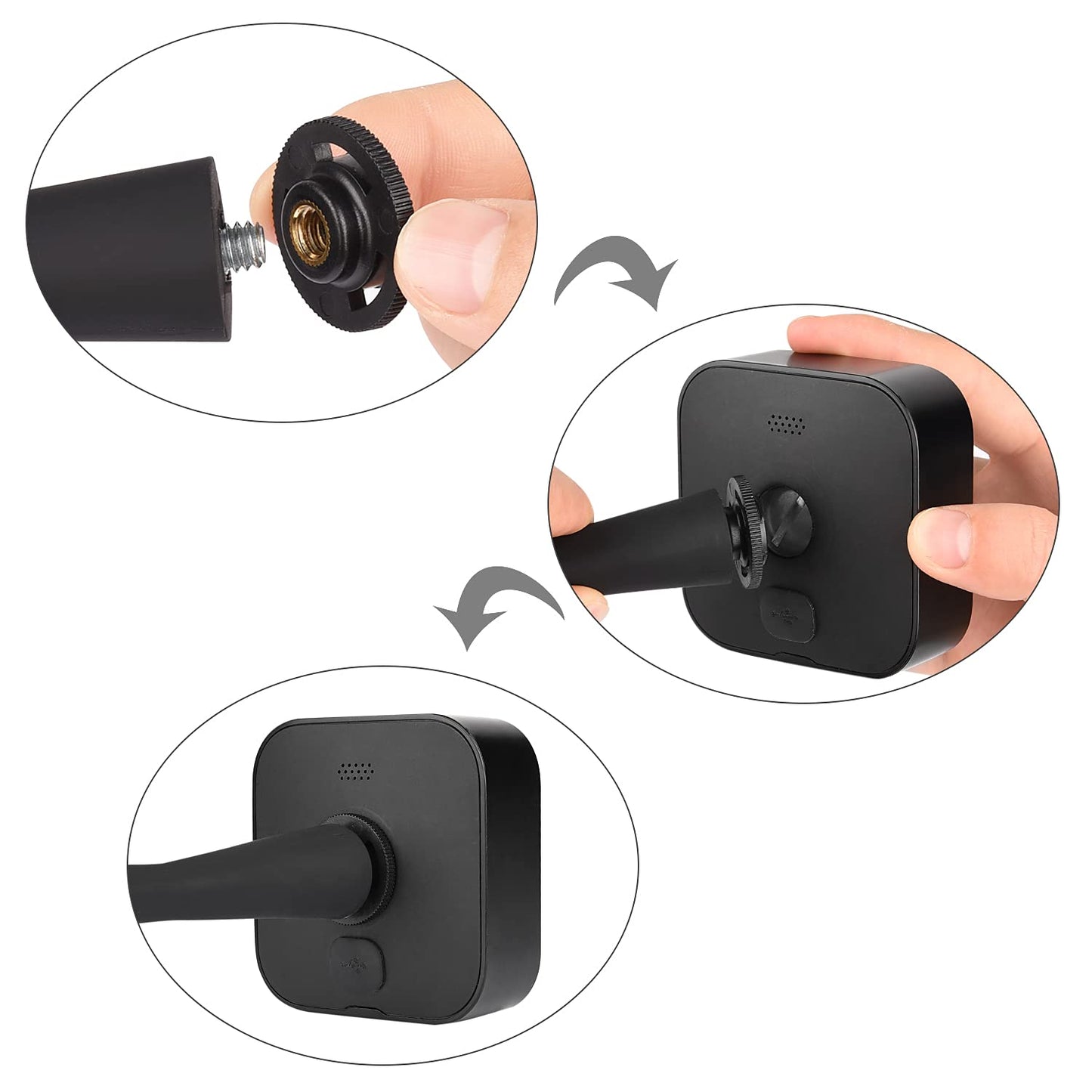 ALERTCAM 2Pack Flexible Twist Mount for Blink XT, Blink XT2, Blink Mini, Blink Outdoor 4 (4th Gen) / (3rd Gen) Home Security Camera System - Black