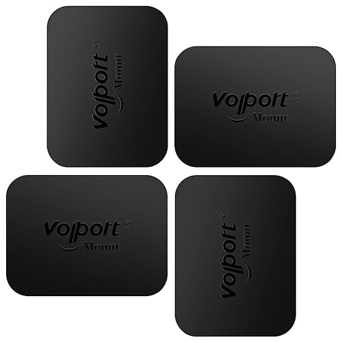 volport Rectangle Metal Plate for Phone Magnet, Magicplate Replacement Disc with Adhesive Backing Sticker for Magnetic Car Mount Holder Cradle Stand