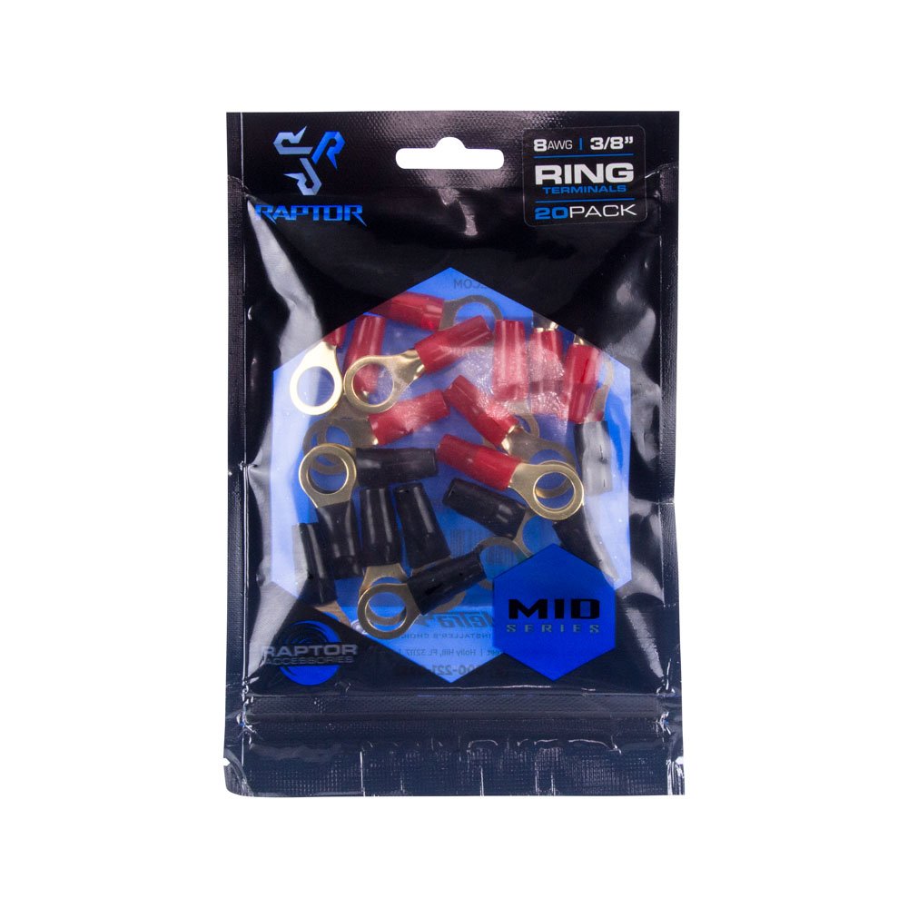 Raptor R838RT MID Series - 8 AWG Gold Ring Terminals