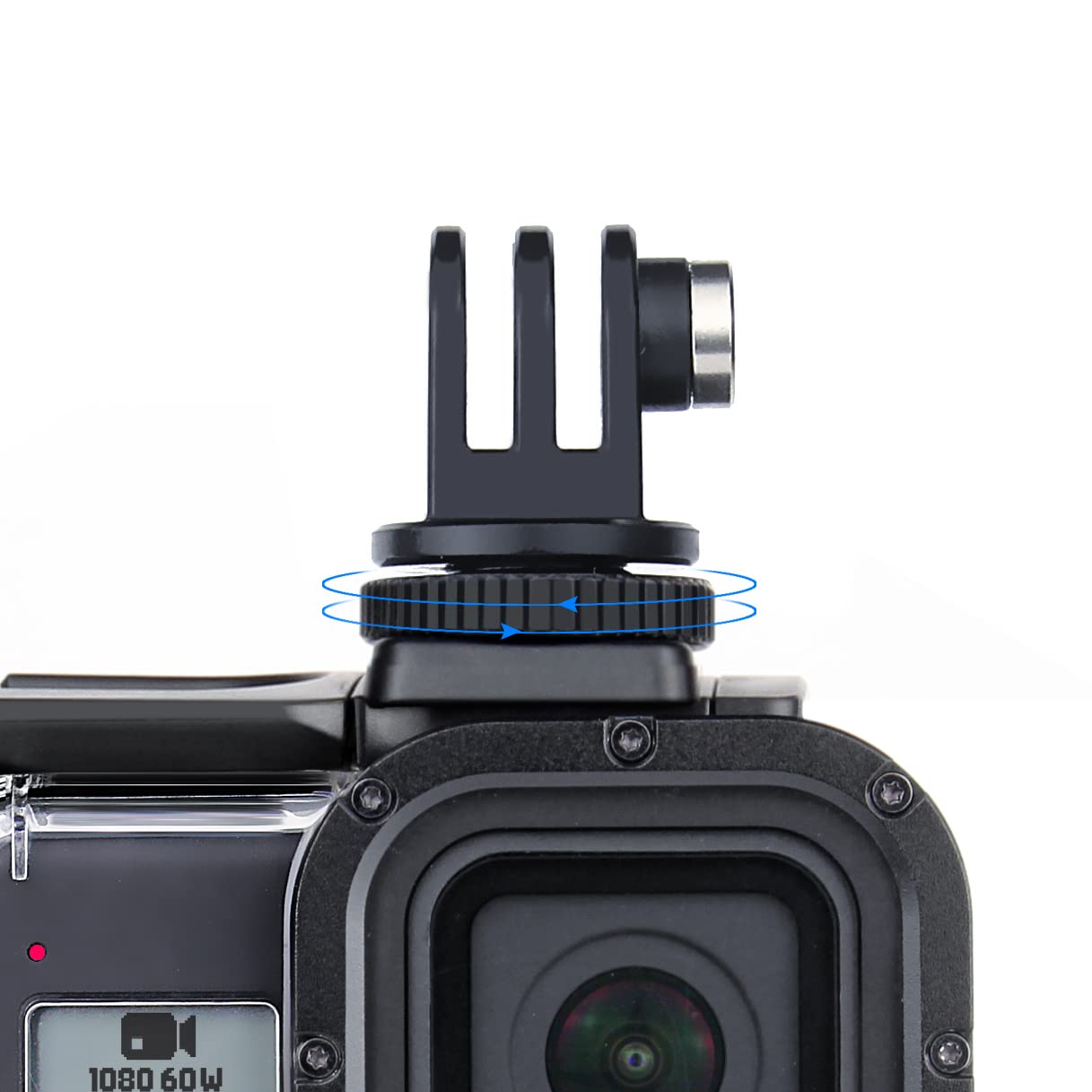 GEPULY 4 Pack Cold Shoe Mount Adapters,1/4" Thread Hole Cold Shoe Bracket,for GoPro Hero 13 12 11 10 9 8 7 6 5 4, Action Cameras DSLR Camera Cage