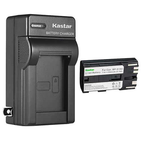 Kastar 1-Pack BP-915G Battery and AC Wall Charger Replacement for Canon GL1 GL-1 DM-GL1, GL2 GL-2 DM-GL2, MV1, MV10 MV10i, MV20 MV20i, MV100 MV100i
