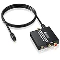 eSynic Professional Digital to Analog Audio Adapter-192KHZ DAC Converter-Aluminum Alloy Optical to RCA Adapter-Easy to Setup for HDTV/DVD/Gaming