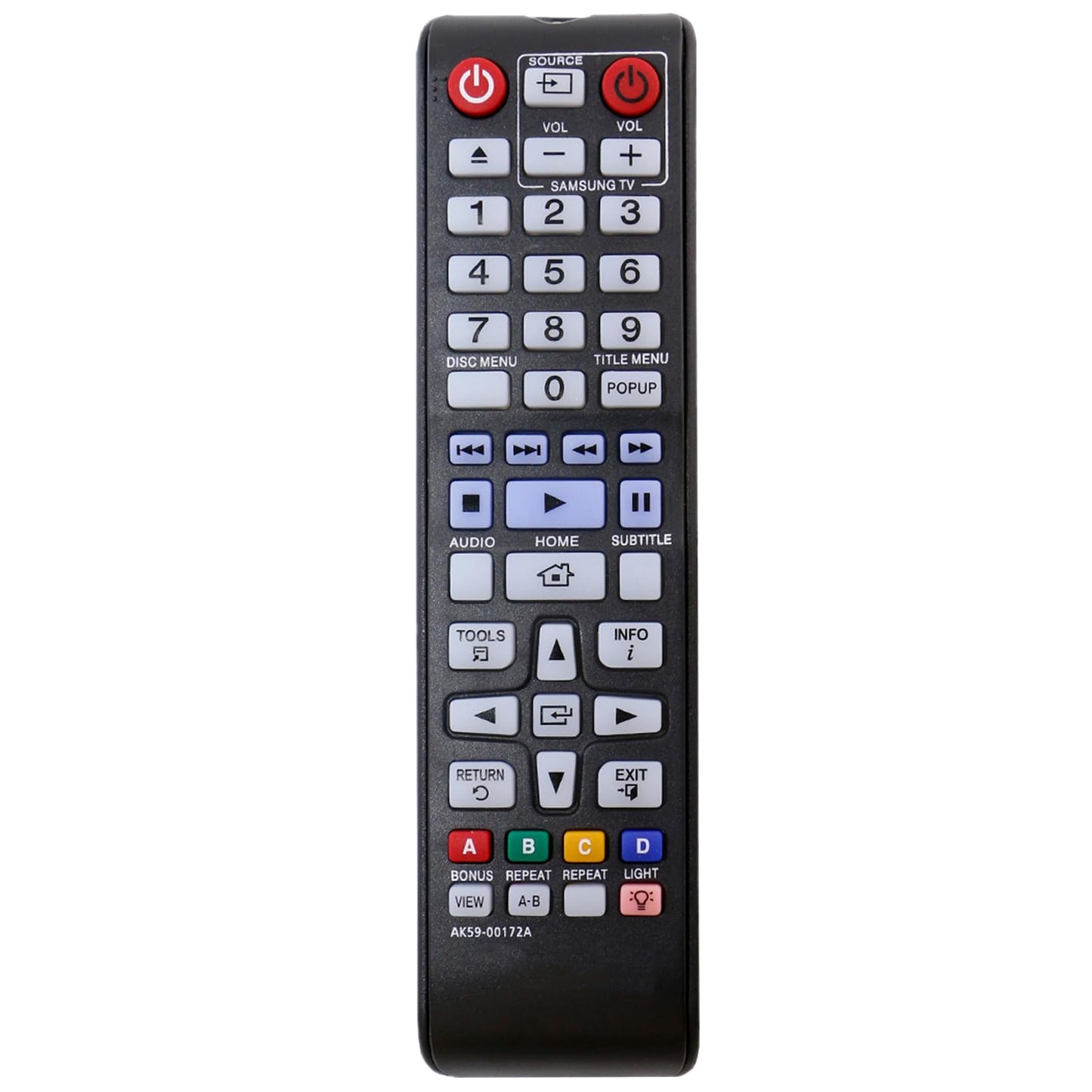 AK59-00172A Replace Remote Control fit for Samsung Blu-Ray Disc DVD Player BD-F5700 BD-J5100 BD-J5900 BD-J5700 BD-E5700 BD-E6500 BD-EM57 Bluray Blu