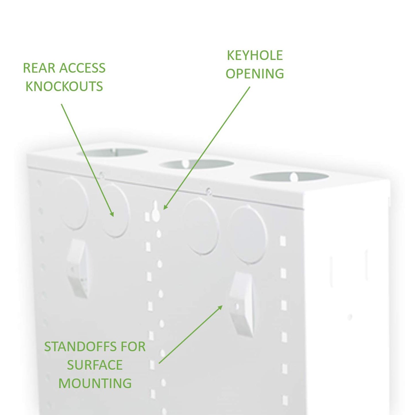 Legrand On-Q 20-Inch Structured Wiring Enclosure with Screw-On Cover, Durable Steel, Cable Management, Recessed or Surface Mount, Compatible with On-Q