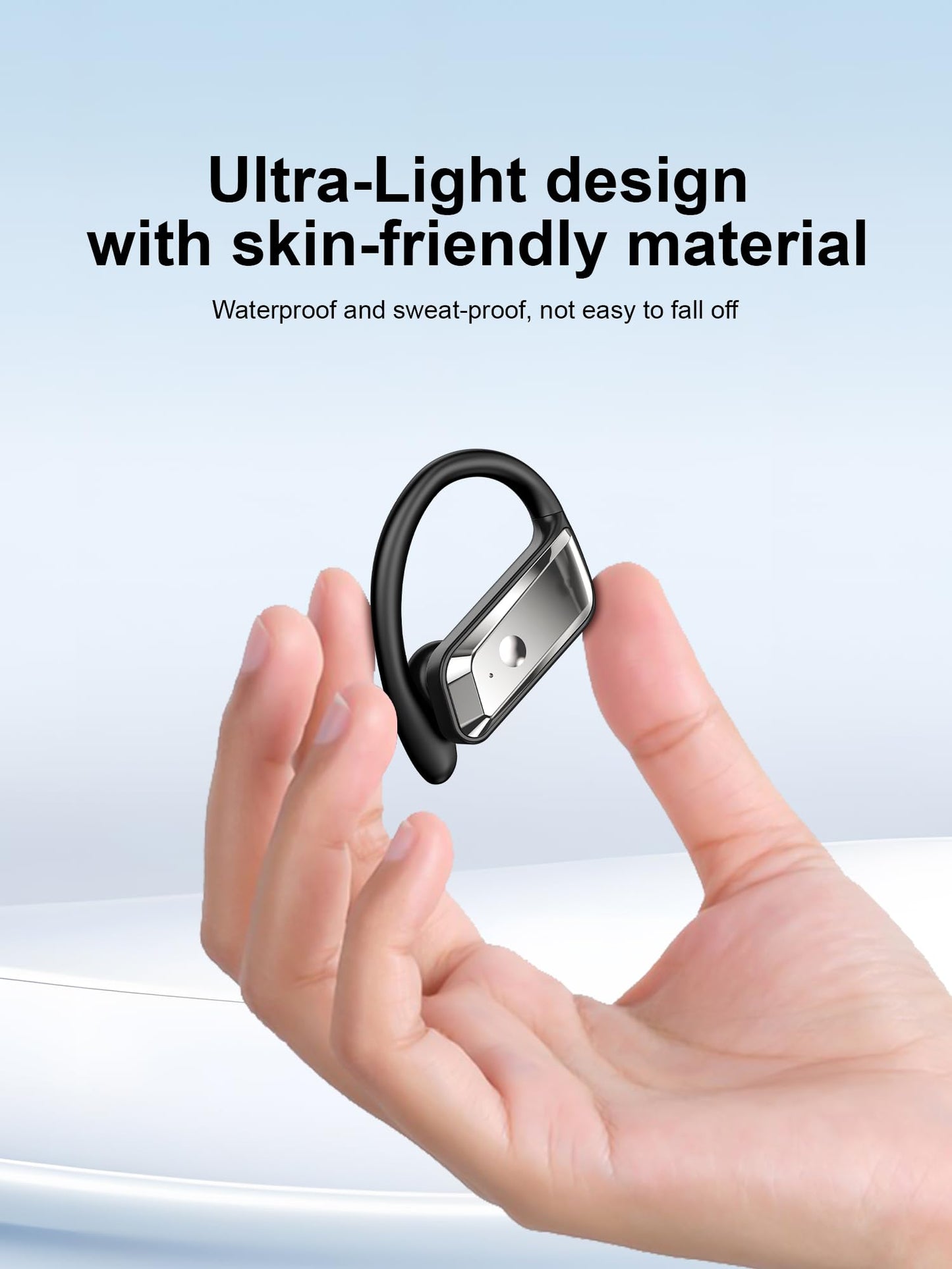 Hulaed Wireless Earbuds Bluetooth 5.4 Headphones 53H Playtime Sport Earphones with LED Display,Over-Ear Buds Built in Mic in Ear Waterproof Headset…