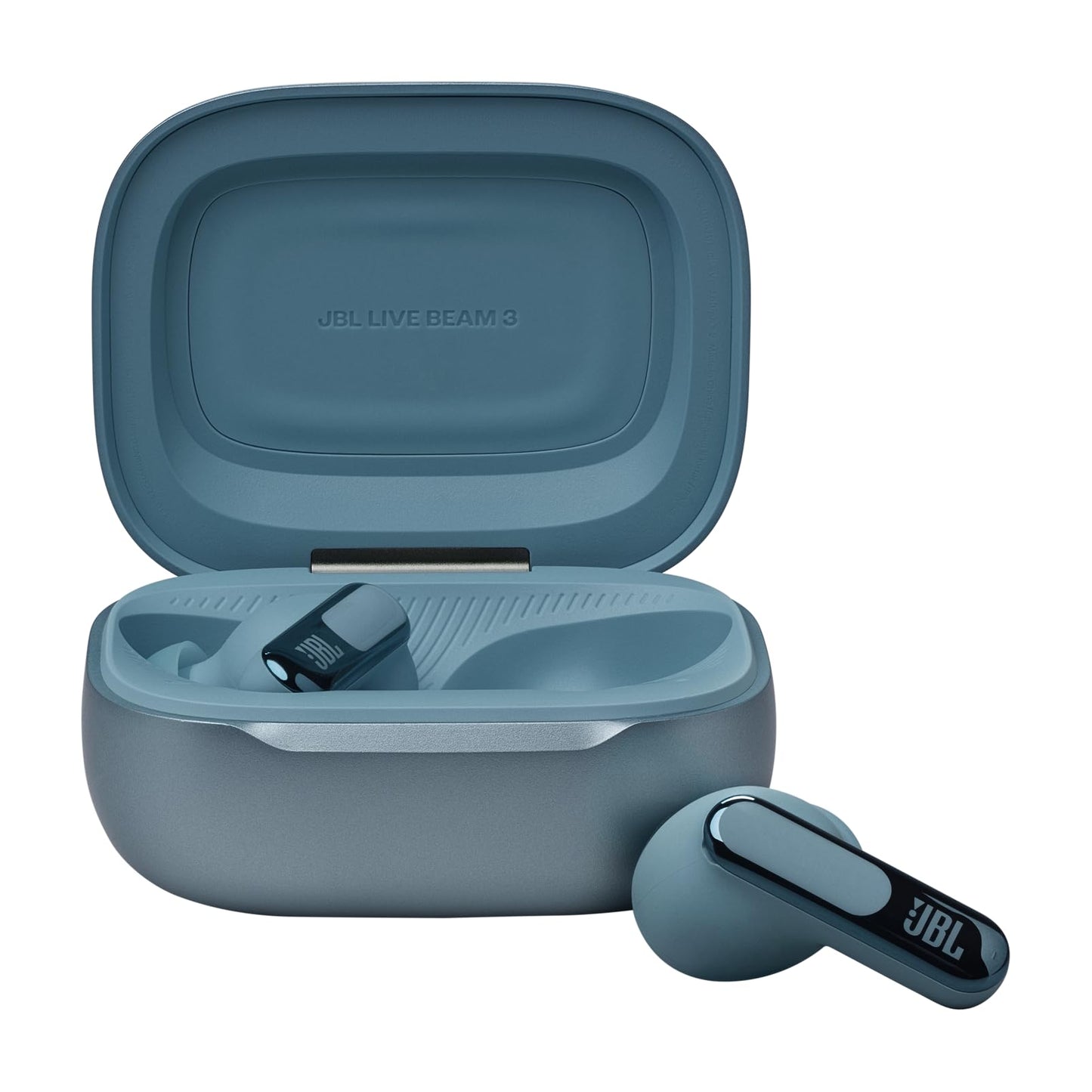 JBL Live Beam 3 True Wireless Noise Cancelling Earbud Bundle with gSport Case (Blue)