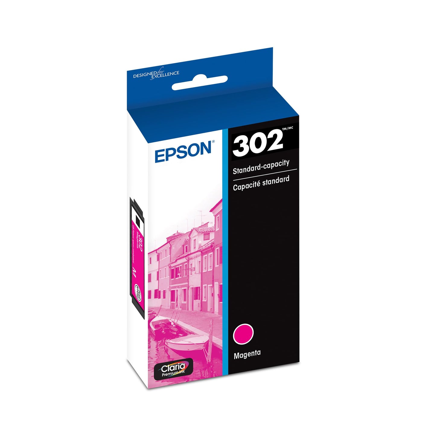 EPSON 302 Claria Premium Ink Standard Capacity Magenta Cartridge (T302320-S) Works with Expression XP-6000, 6100