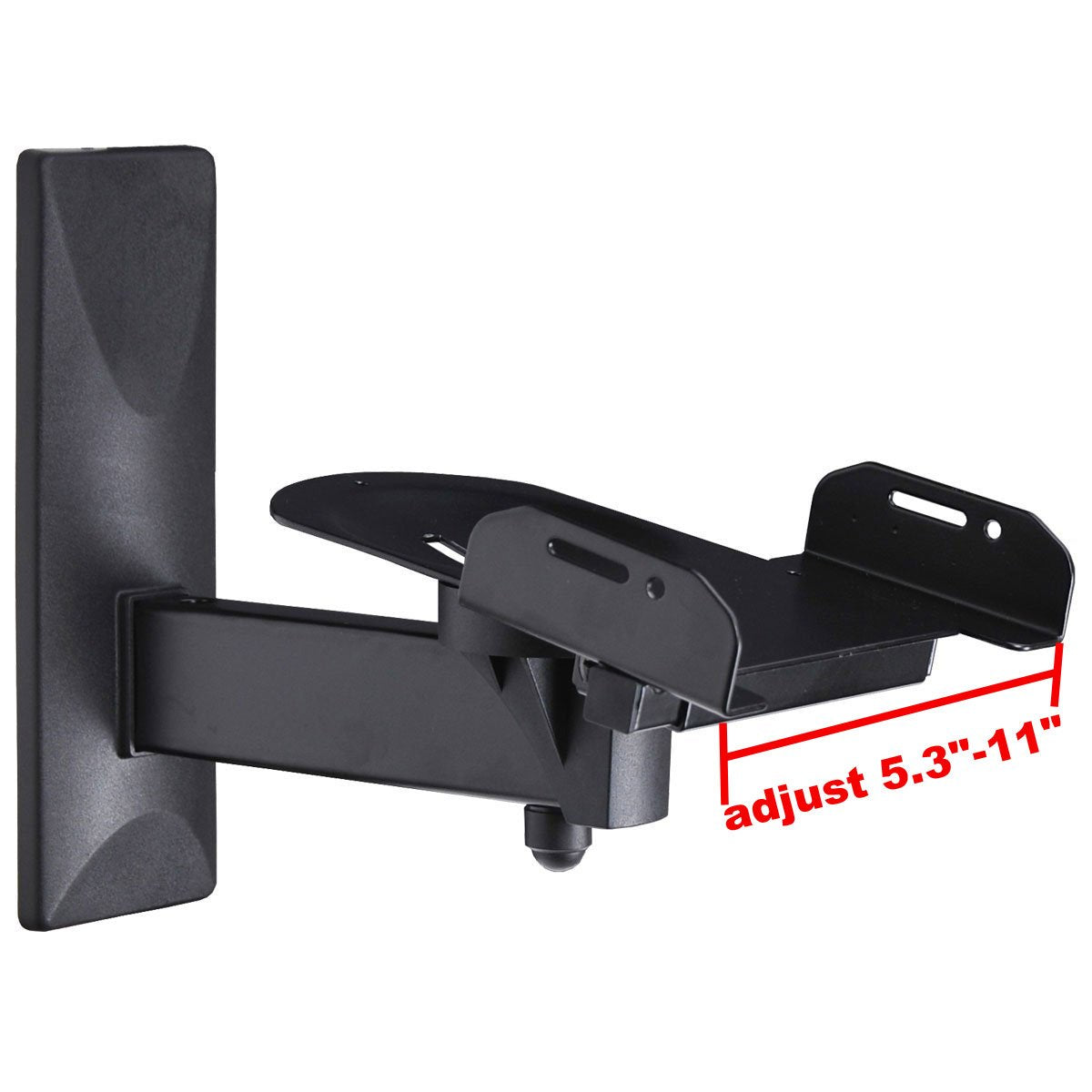 VideoSecu Side Clamping Bookshelf Speaker Wall Mount - Sturdy Steel Gripping Bracket (one Pair) 3LH