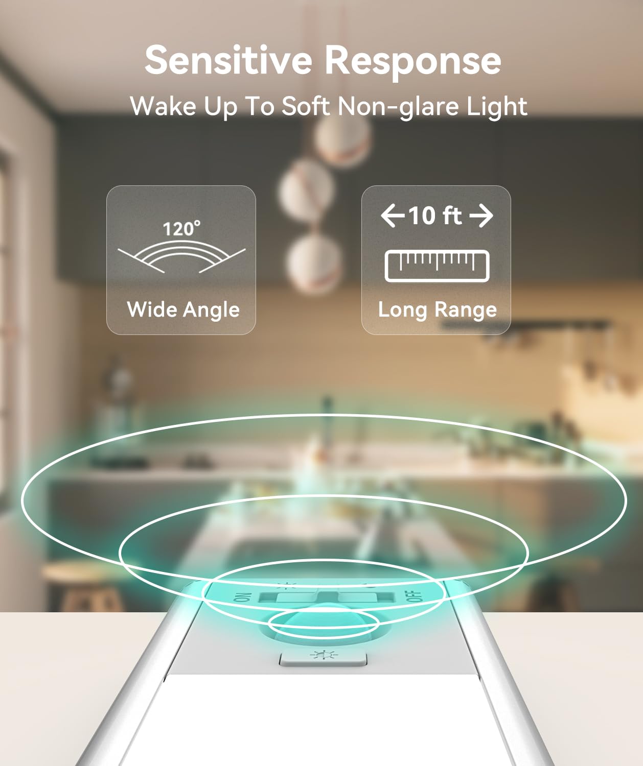 Under Cabinet Lighting, LED Motion Sensor Light Indoor, 2200mAh USB Rechargeable Closet Lights Battery Operated, Stick On Magnetic Wireless Dimmable