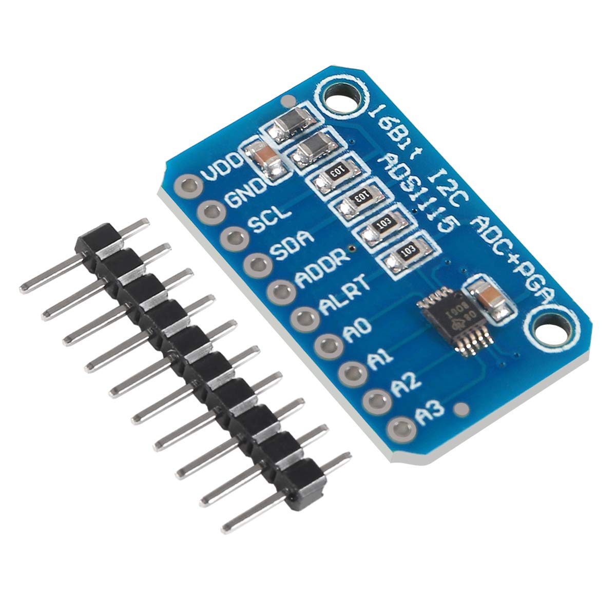 ACEIRMC ADS1115 16 Bit 16 Byte 4 Channel I2C IIC Analog-to-Digital ADC PGA Converter with Programmable Gain Amplifier High Precision ADC Converter