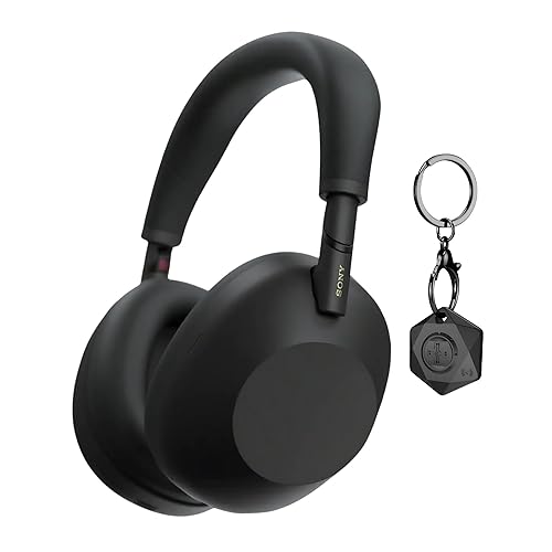 Sony WH-1000XM6 Wireless Noise-Canceling Headphones with QN3 Processor (Black) Bundle with Finder Key Chain (2 Items)