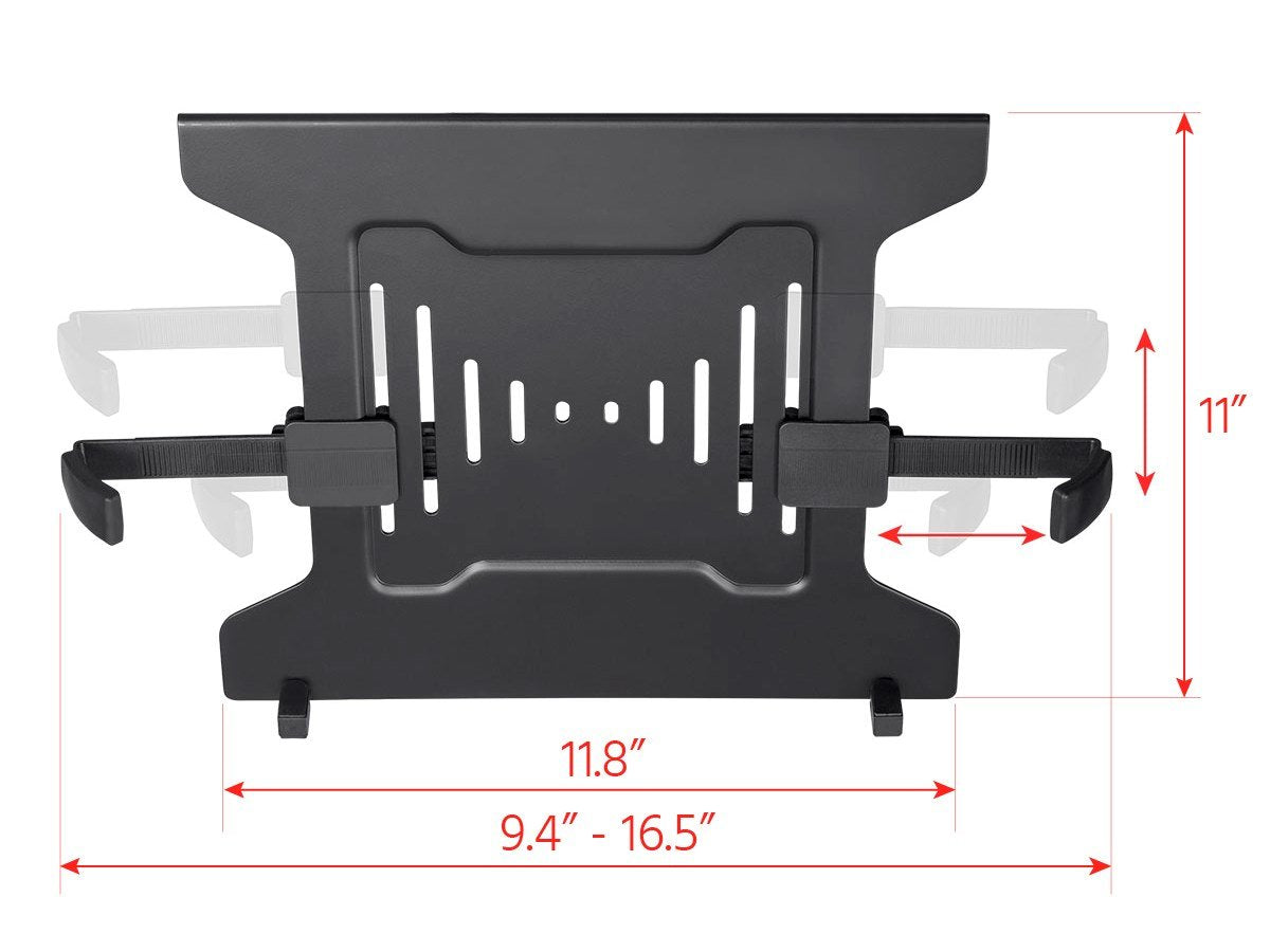 Monoprice Laptop Holder Attachment for Desk Mounts - Ideal for Work, Home, Office Laptops, Black - Workstream Collection