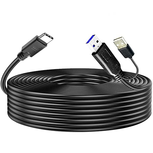 YOTETION 25FT USB3.0 A to C Cable, SuperSpeed Data Transfer, Compatible with Laptop, Smartphone, Tablet, and More