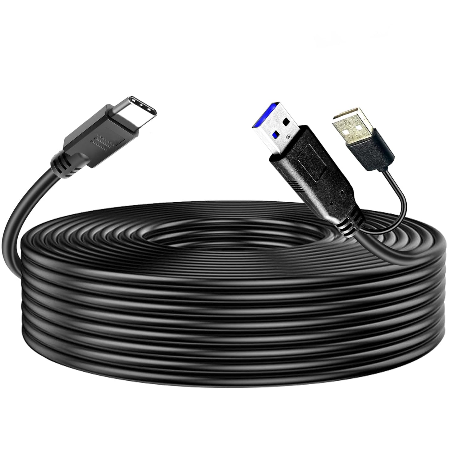 YOTETION 25FT USB3.0 A to C Cable, SuperSpeed Data Transfer, Compatible with Laptop, Smartphone, Tablet, and More