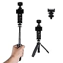10" Osmo Pocket 3 Quick Release Selfie Stick Tripod Mount, Lightweight Aluminum Alloy Vlog Handle Grip for DJI Osmo Pocket 3, Compact Stabilizer