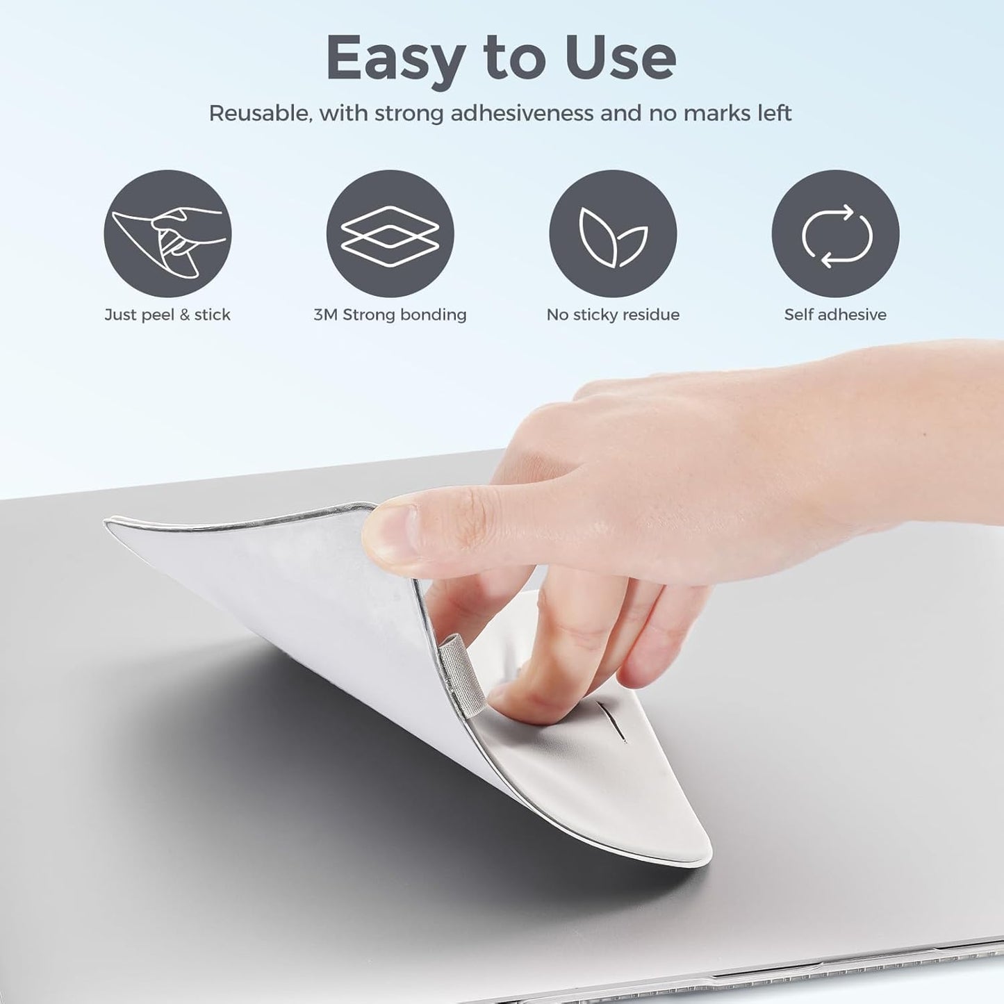 2 Pack Portable External Hard Drive Holder, Reusable Adhesive HDD Pouch Sleeve with Secure Flap & Cable Hole, Laptop Hard Drive Protective Case, 5.9 x
