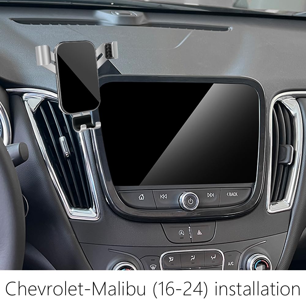 LUNQIN Car Phone Holder for Chevrolet Chevy Malibu 2016 2017 2018 2019 2020 2021 2022 2023 2024 2025 Auto Interior Accessories Best Cell Phones Mount