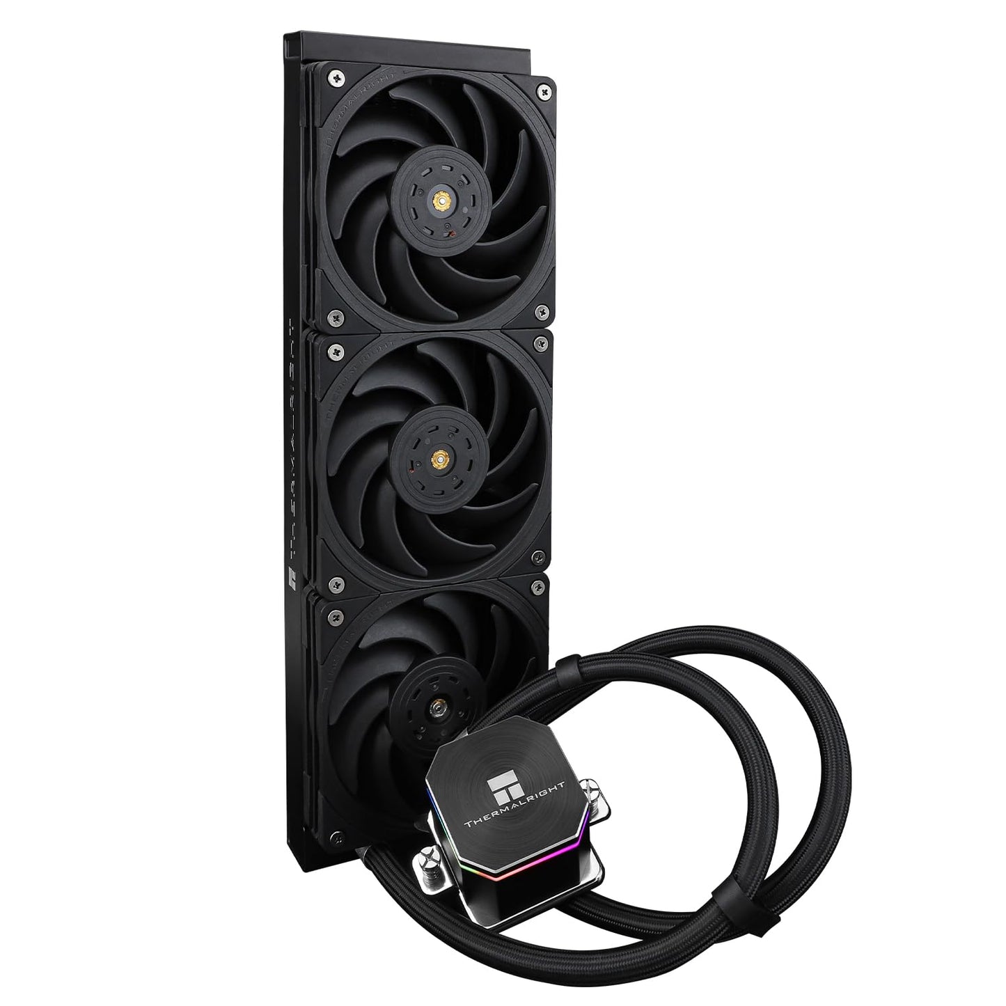 Thermalrlght Frozen Edge 360 Black CPU Liquid Cooler,Efficient PWM Controlled Pump 3300RPM,120mm PWM Fan,Water Cooling Computer Parts,for AMD