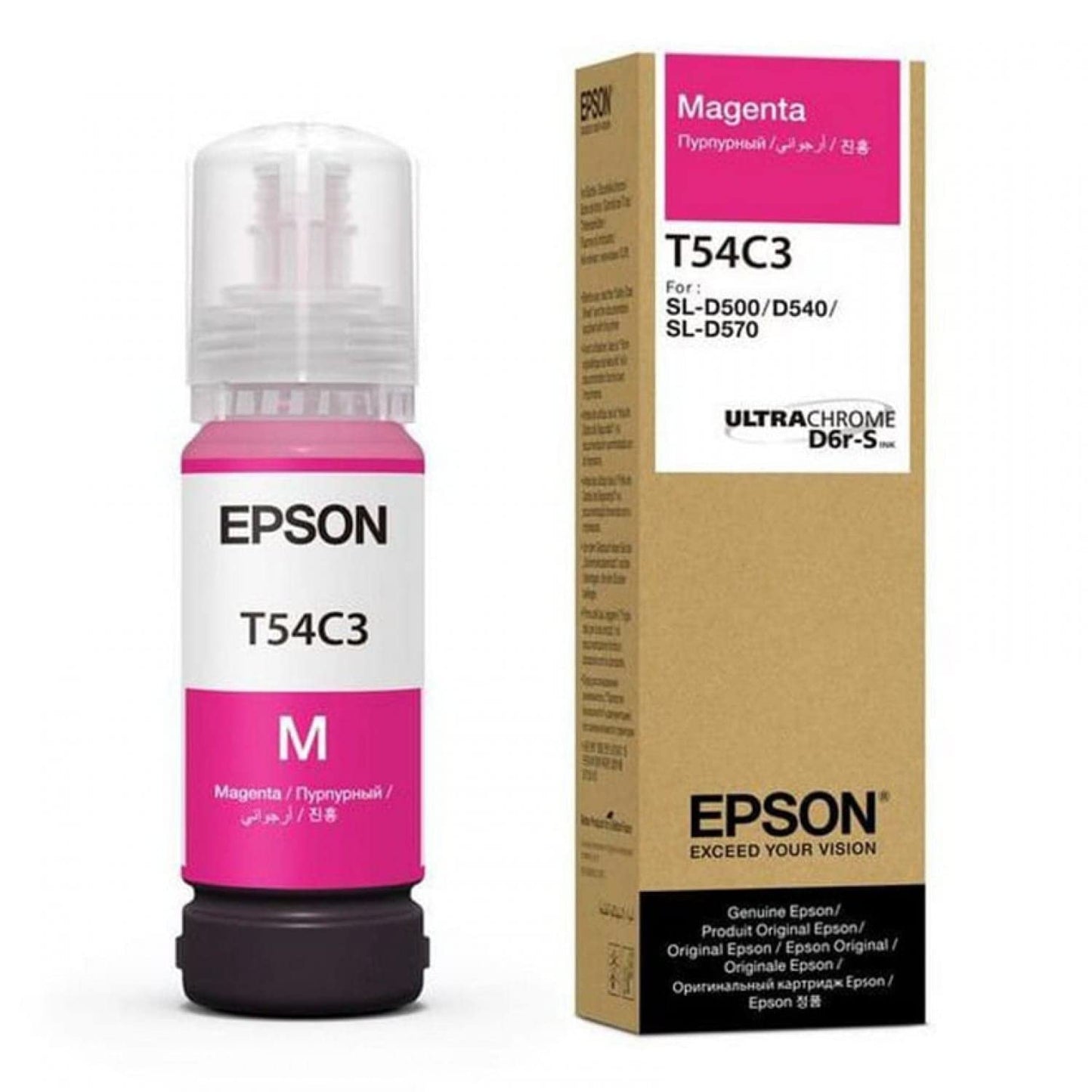 Epson T54C UltraChrome D6r-S 70ml High Capacity Ink Bottle for SureLab D570 Professional Minilab Photo Printer - Magenta