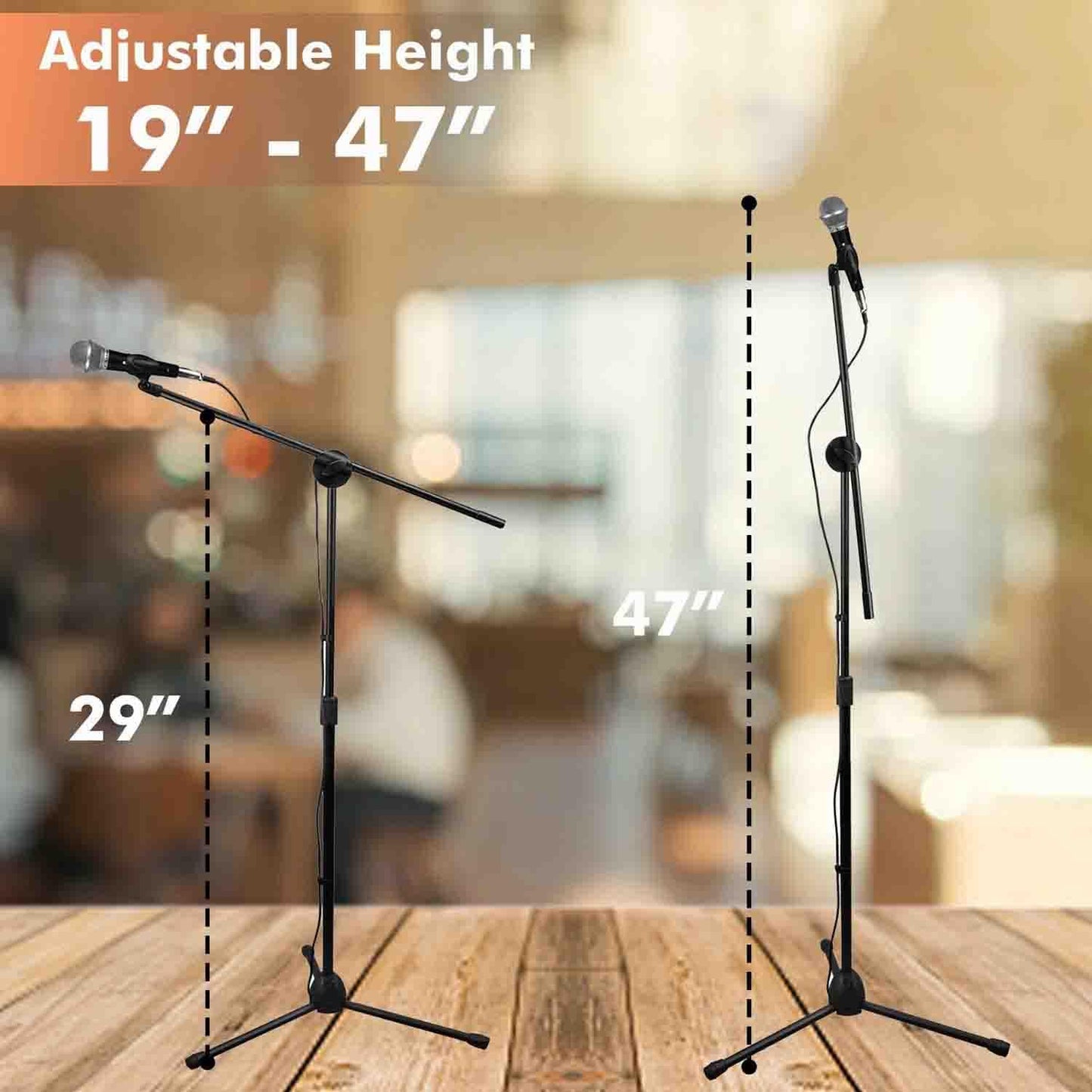 Technical Pro MC1ST Microphone, Tripod Stand, Boom, Carrying Bag, Cable and Adapter Set