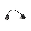 YCS basics Black 6 Inch USB 2.0 High Speed Printer/Scanner Right Angle Cable