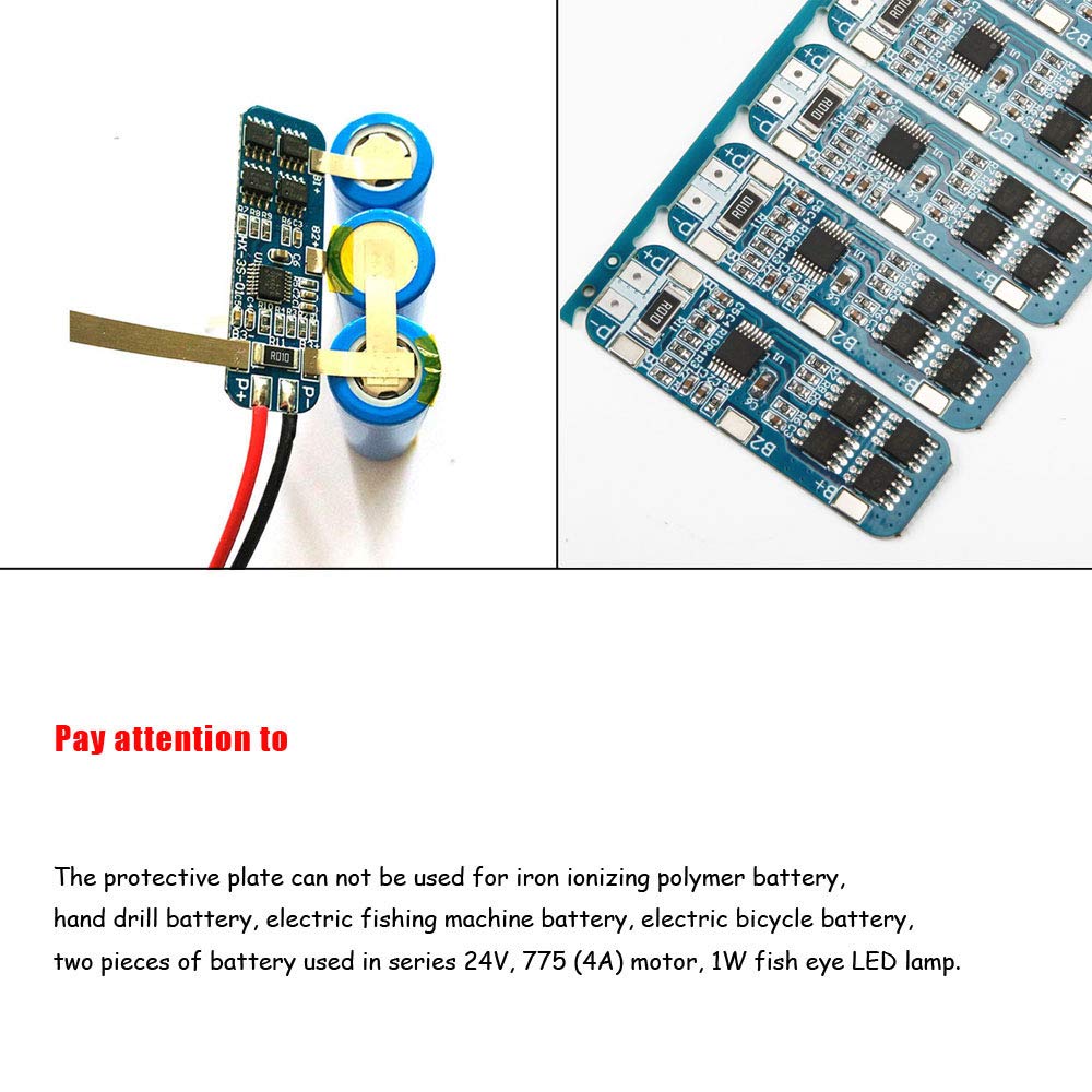 Comidox 3S 12V 10A 18650 Lithium Battery Protection Board BMS Li-ion Charger Protection Module Anti-Overcharge/Over-Discharge/Over-Current/Short…