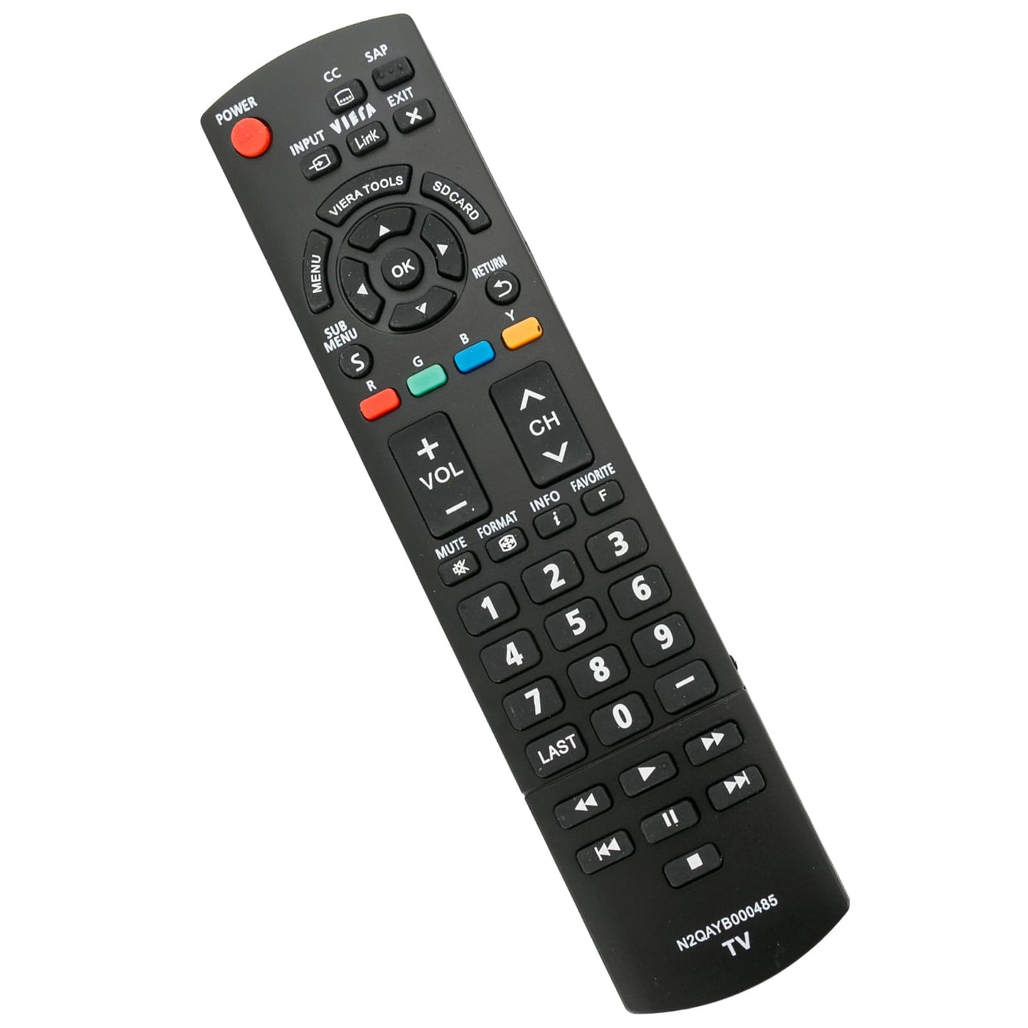 N2QAYB000485 Replace Remote Control fit for Panasonic 32" ~ 85" LED LCD Plasma Viera TV TC-42LD24 TC-42LS24 TC-42PS14 TC-54PS14 TH-32LRU5 TH-42LRU50