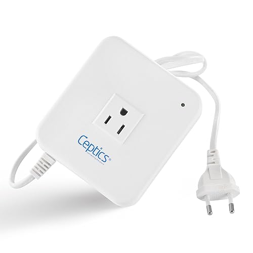 Ceptics 500-Watt Voltage Converter - Step Down - 220v to 110v / 240v to 120v Travel Power Converter - for Hair Straightener, Laptops and Chargers, CE…