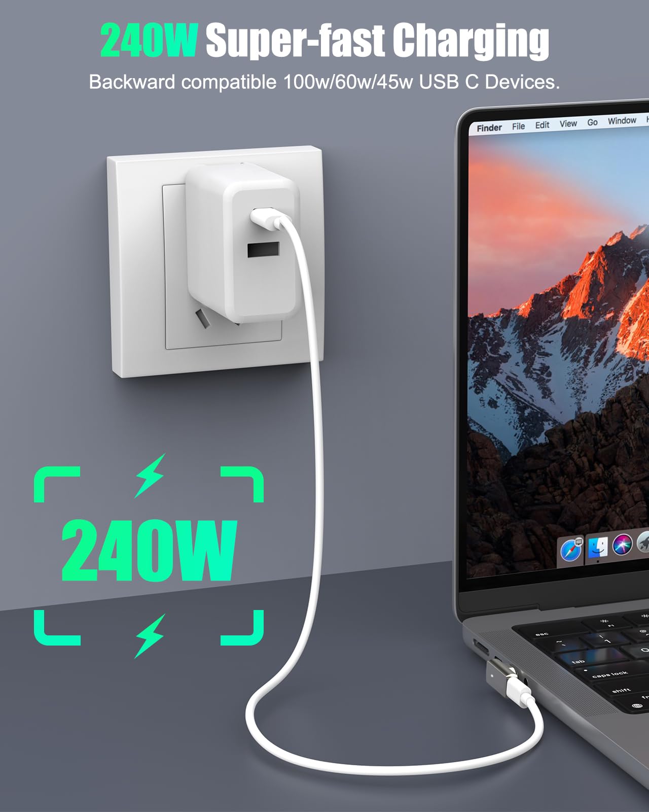 MoKo 240W USB C Magnetic Adapter 2Pack, Right Angle Magnetic Breakaway USB C Adapter with Fast Charge USB4 40Gbps 8K 60Hz Video for Thunderbolt 3/4…
