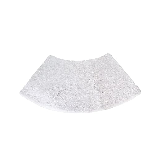 Bath Mat Bathroom Rug Curved Bath Rug Semi Circular Shower Mat Non Slip Kitchen Durable - White 40*75CM