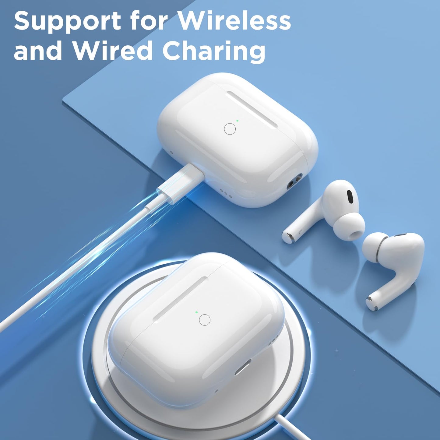 Replacement Charging Case for AirPods Pro 2nd & 1st Generation with Type-C Charging Port, Compatible with AirPod Pro 2nd Charging Case