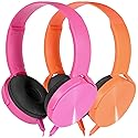 Wensdo Kids Headphones 2 Pack for School Classroom K-12, Durable Wired Student Computer Online Learning Headset for Laptop Library Airplane…