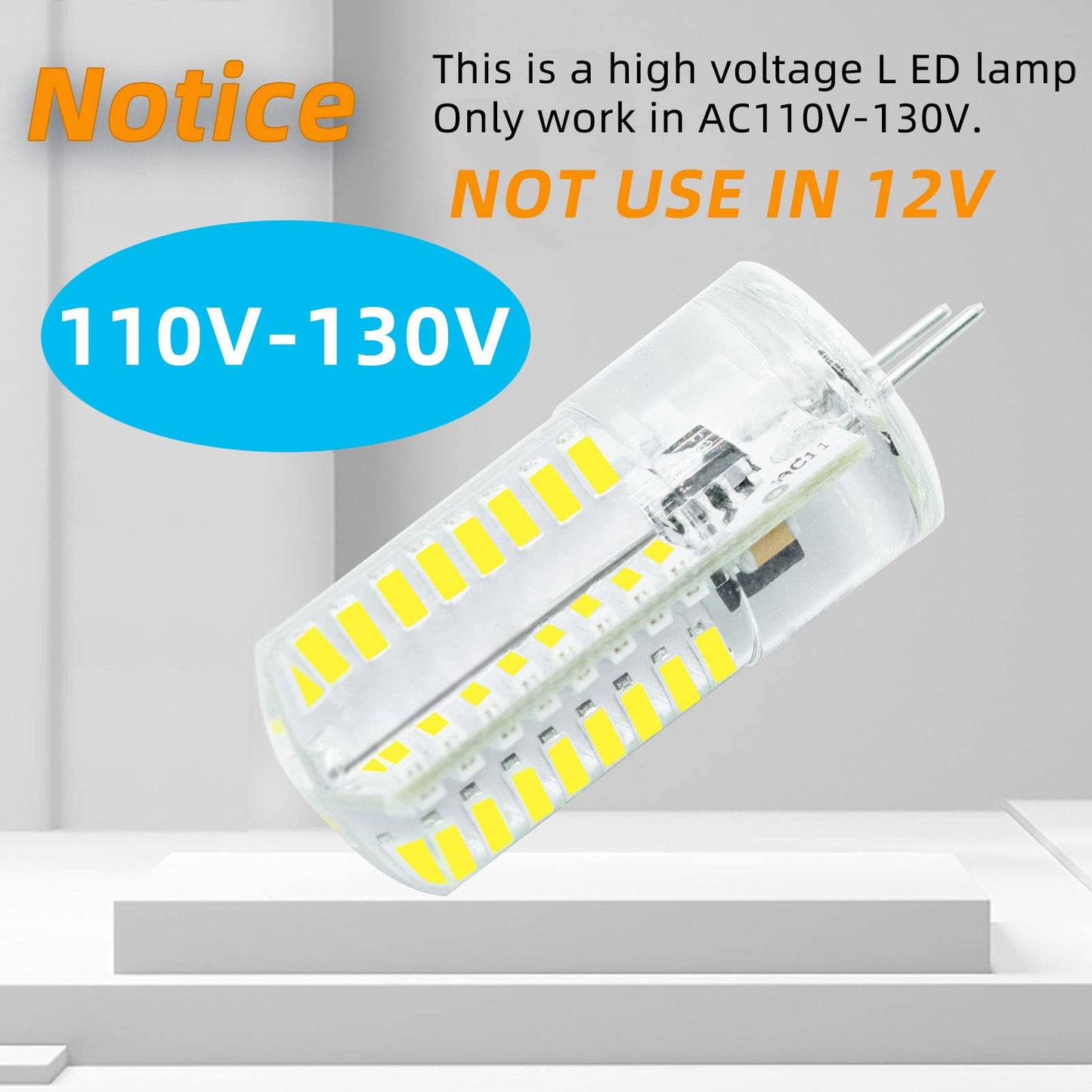 TZHILAN TIANZHILANSKY Pack 10 G4 LED Bulb Dimmable 110V 120V 2.6W 280 Lumens 64pcs Silicone Lamp Equivalent to 20W Halogen Bulb Replacement Daylight