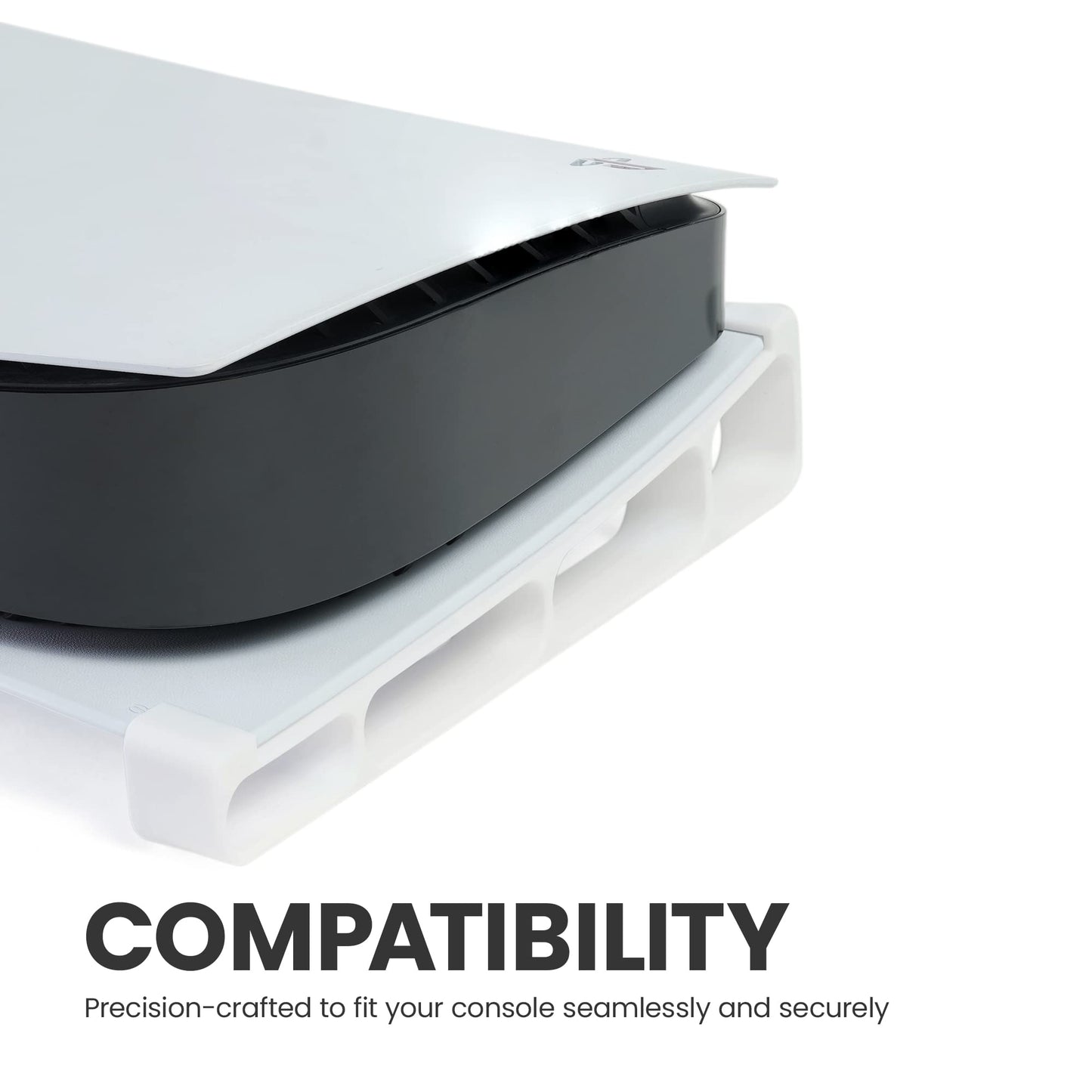 Glistco Skates - Horizontal Stand Compatible with PS5 - Digital Edition (White)