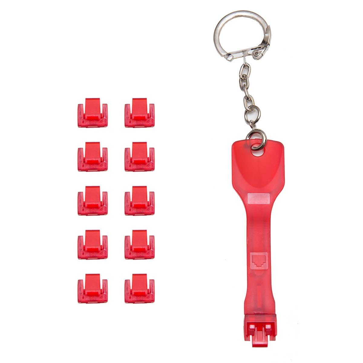 Locking RJ45 Port Dust Blocker with Removal Keys Tool