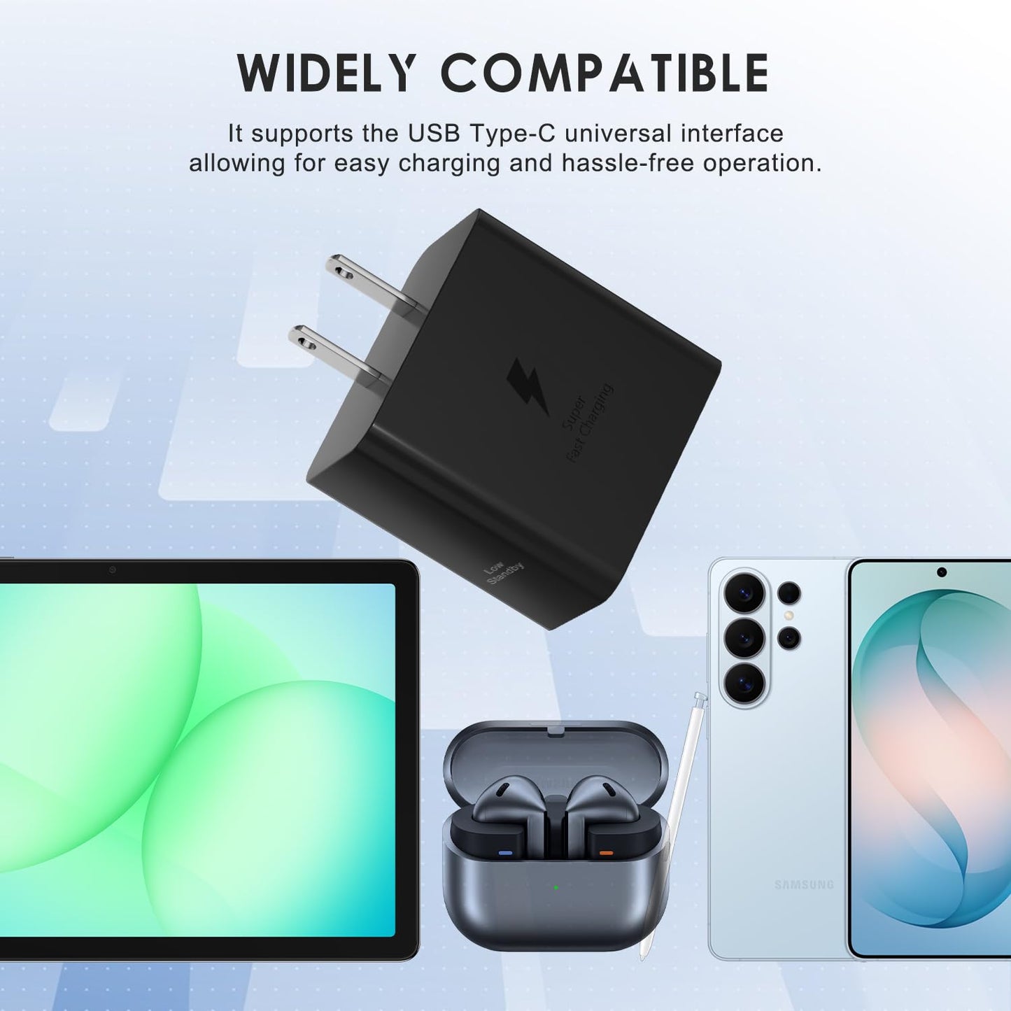 Samsung 60W USB C Fast Charging Block Type C Wall Plug Charging Brick for Galaxy S26 S25 Ultra/S25/S25+/S24 Ultra/S24/S24+/S23/S23 Ultra/S23 Plus,Note