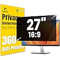 F FORITO 27 Inch 16:9 360°Privacy Screen Protector for Computer Monitor, Removable Eye Protection Anti Blue Light Anti Glare Computer Screen Privacy