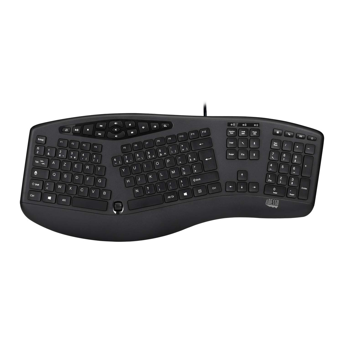Adesso AKB-160UB Wired Ergonomic Keyboard