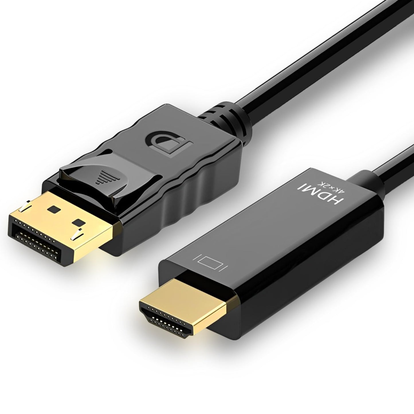 4K 60Hz Displayport to HDMI Cable 6ft, NOT HDMI to Displayport Adapter, Display Port to HDMI Cable 6feet for Dell Lenovo HP Laptop Desktop PC Monitor