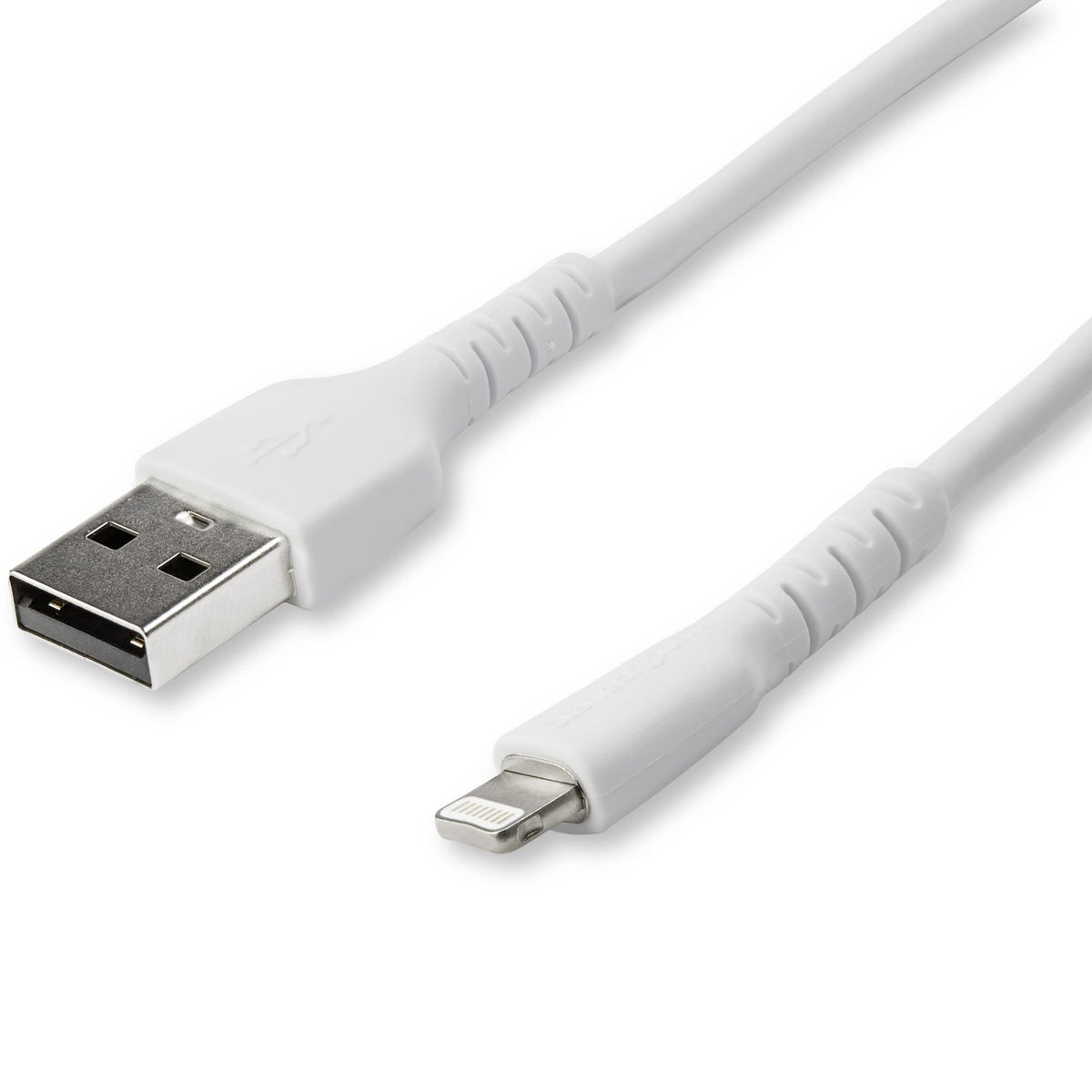 StarTech 6.6ft/2m Rugged USB-A to Lightning Cable, White (RUSBLTMM2M)
